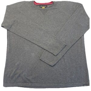 Eddie Bauer Crew Neck Sweater Mens 2XL Gray Long Sleeve Pullover Cashmere Blend